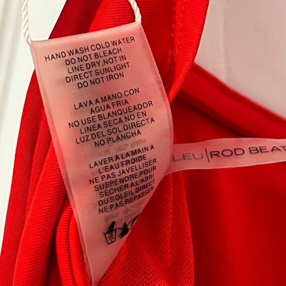 Bleu by Rod Beattie Lined Shirred Kore Halter Tankini Swimsuit Red Size 6 NWT - Picture 12 of 14